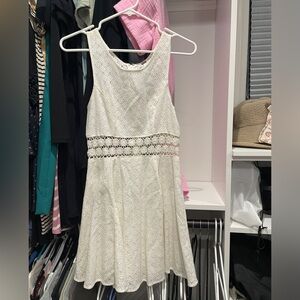 Free People White Flower Cutout Dress